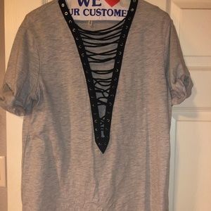 Urban outfitters lace up top